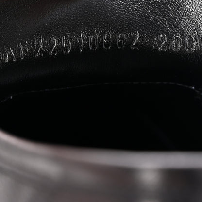 Hermes Goatskin Womens Royal Loafers 37.5 Black White 9 of 10