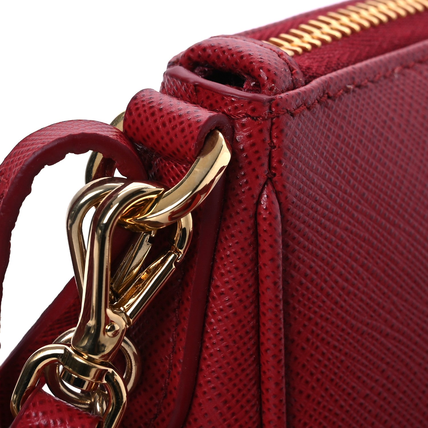 Prada Saffiano Lux Re-Edition 2000 Shoulder Bag Fuoco 12 of 12
