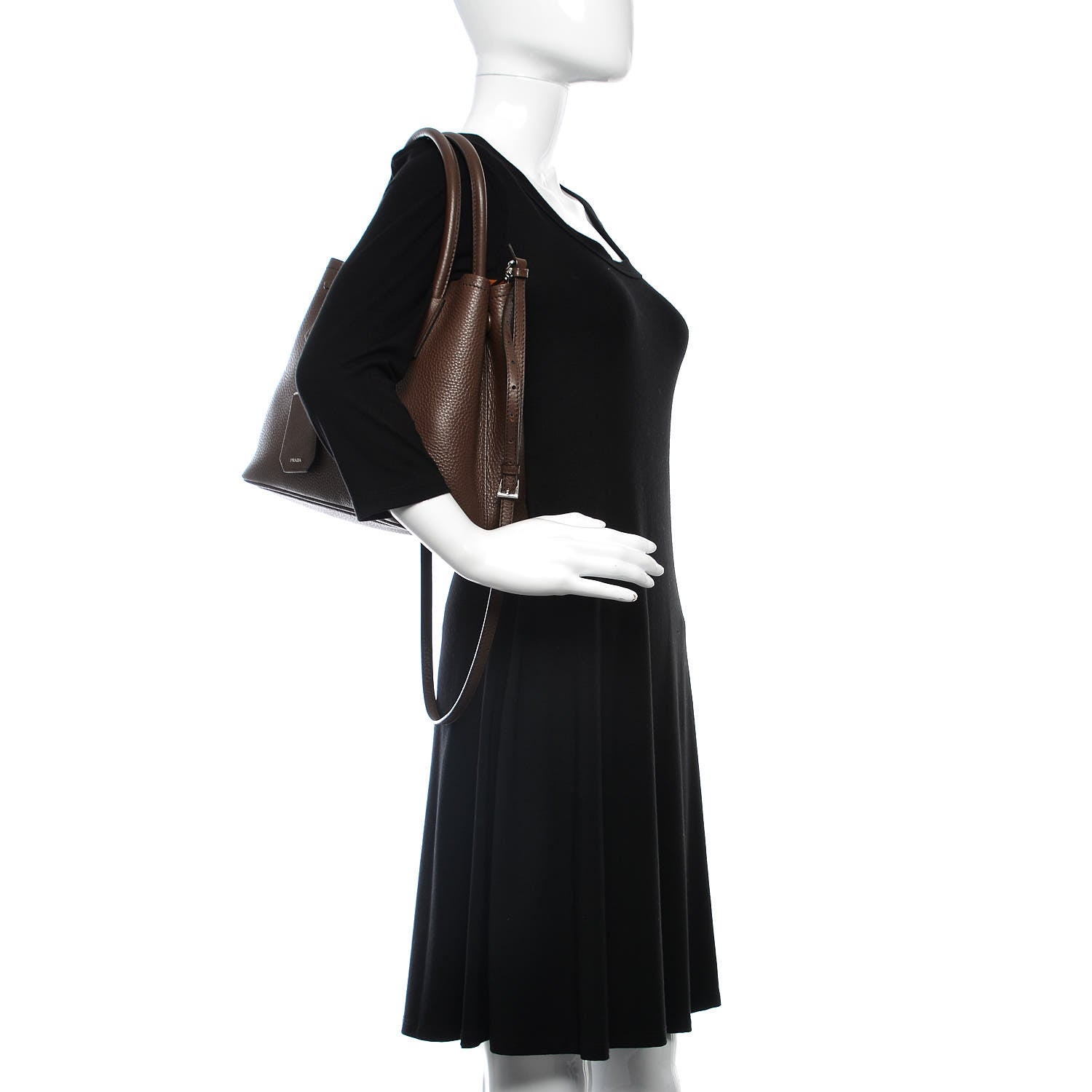 Prada Vitello Daino Small Double Bag Bruciato Rame 2 of 18