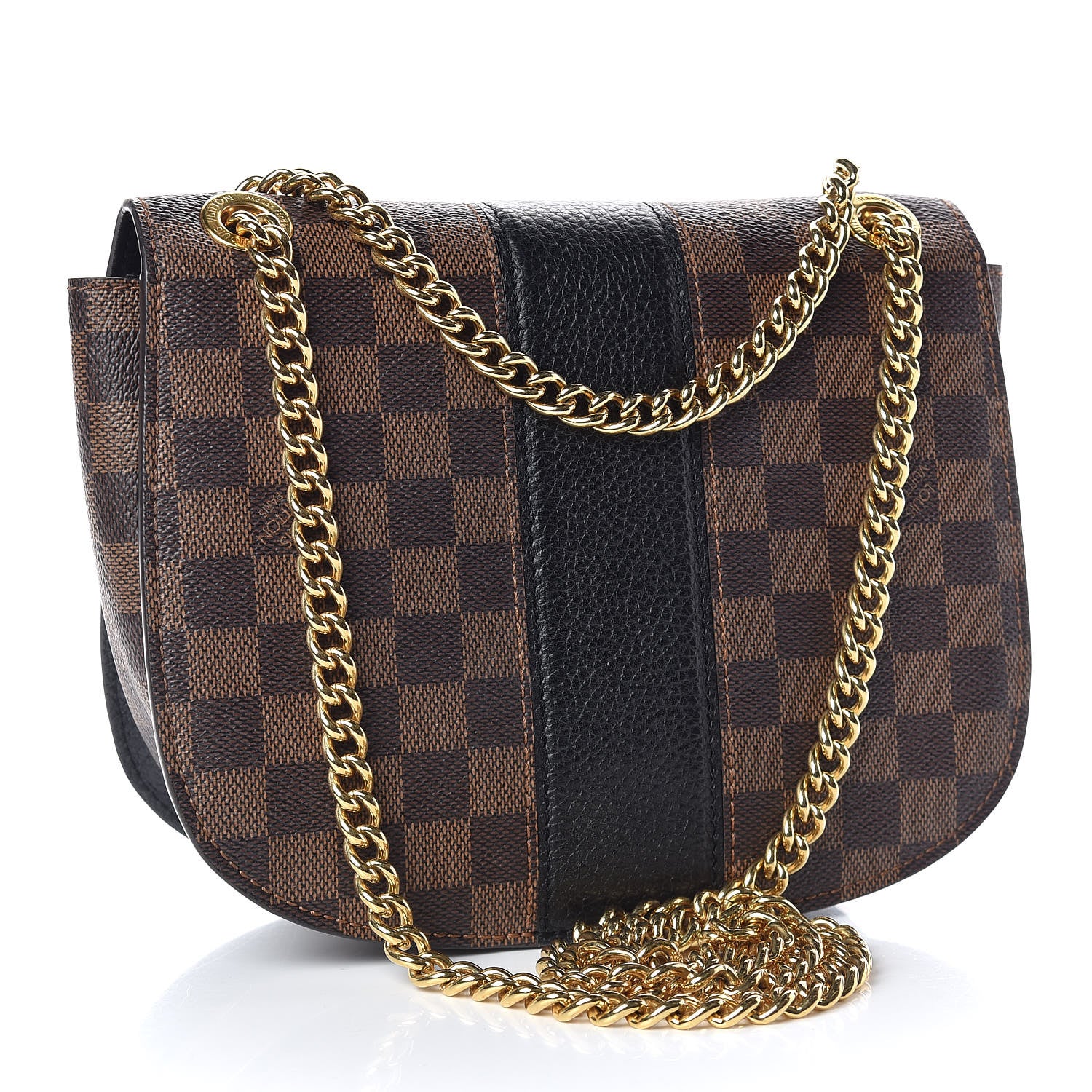 Louis Vuitton Damier Ebene Cuir Taurillon Wight Black 3 of 9