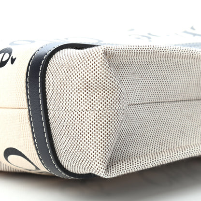 Chloe Cotton Calfskin Small Woody Ribbon Tote White Blue 8 of 8