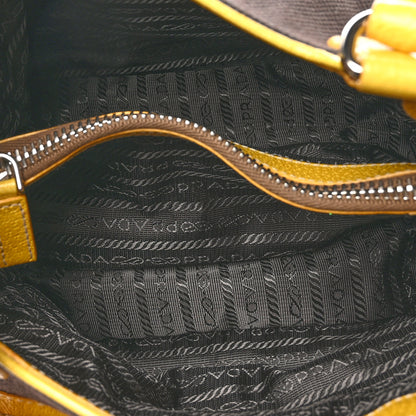 Prada Canapa Cinghiale Shoulder Bag Yellow 5 of 13