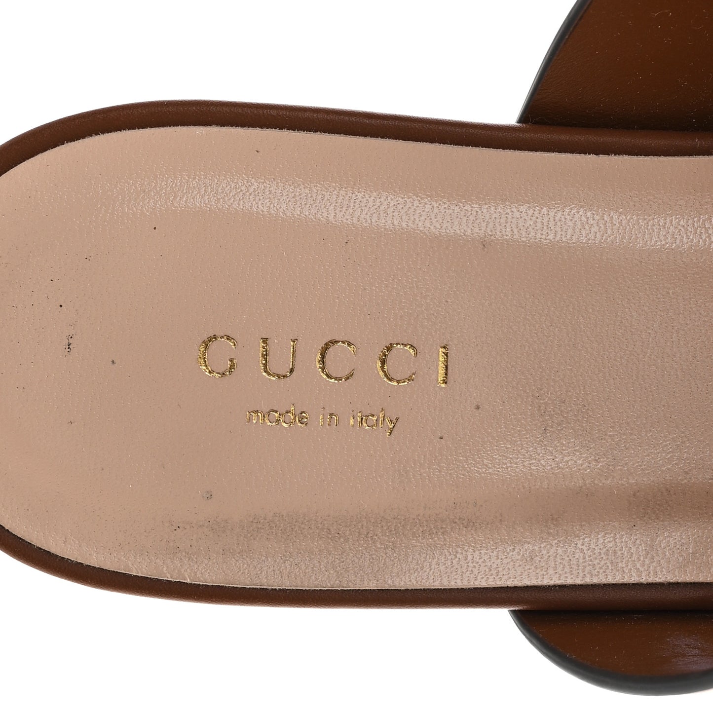 Sierra Calfskin Interlocking G Cut Out Thong Sandals 40 Cuir