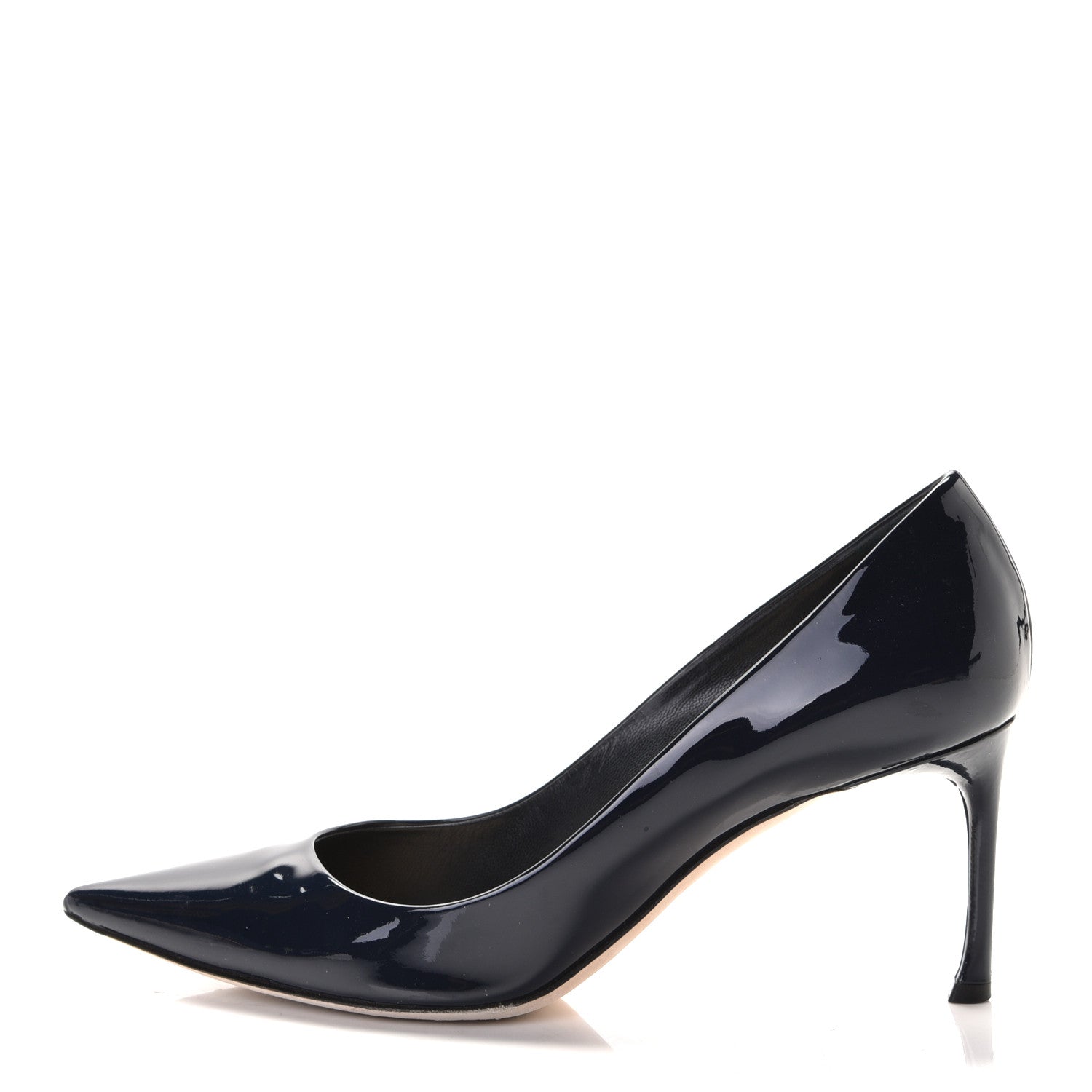 Christian Dior Patent Dioressence Pointed Toe 70mm Pumps 39.5 Marine 1 of 15