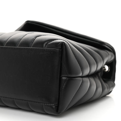 Saint Laurent Calfskin Y Quilted Monogram Small Loulou Chain Satchel Black 7 of 7