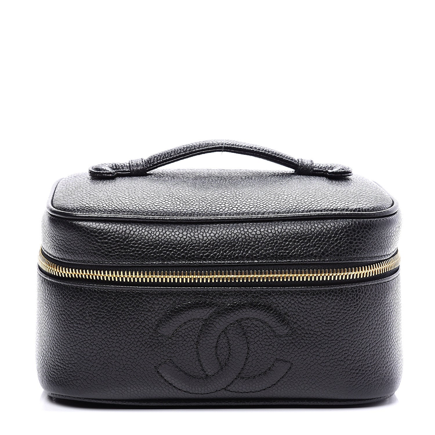 Chanel Caviar Vanity Cosmetic Case Black 1 of 10