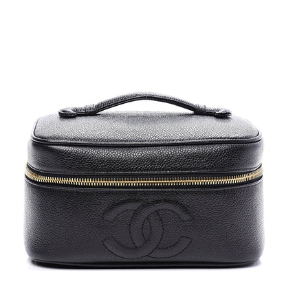 Chanel Caviar Vanity Cosmetic Case Black 1 of 10
