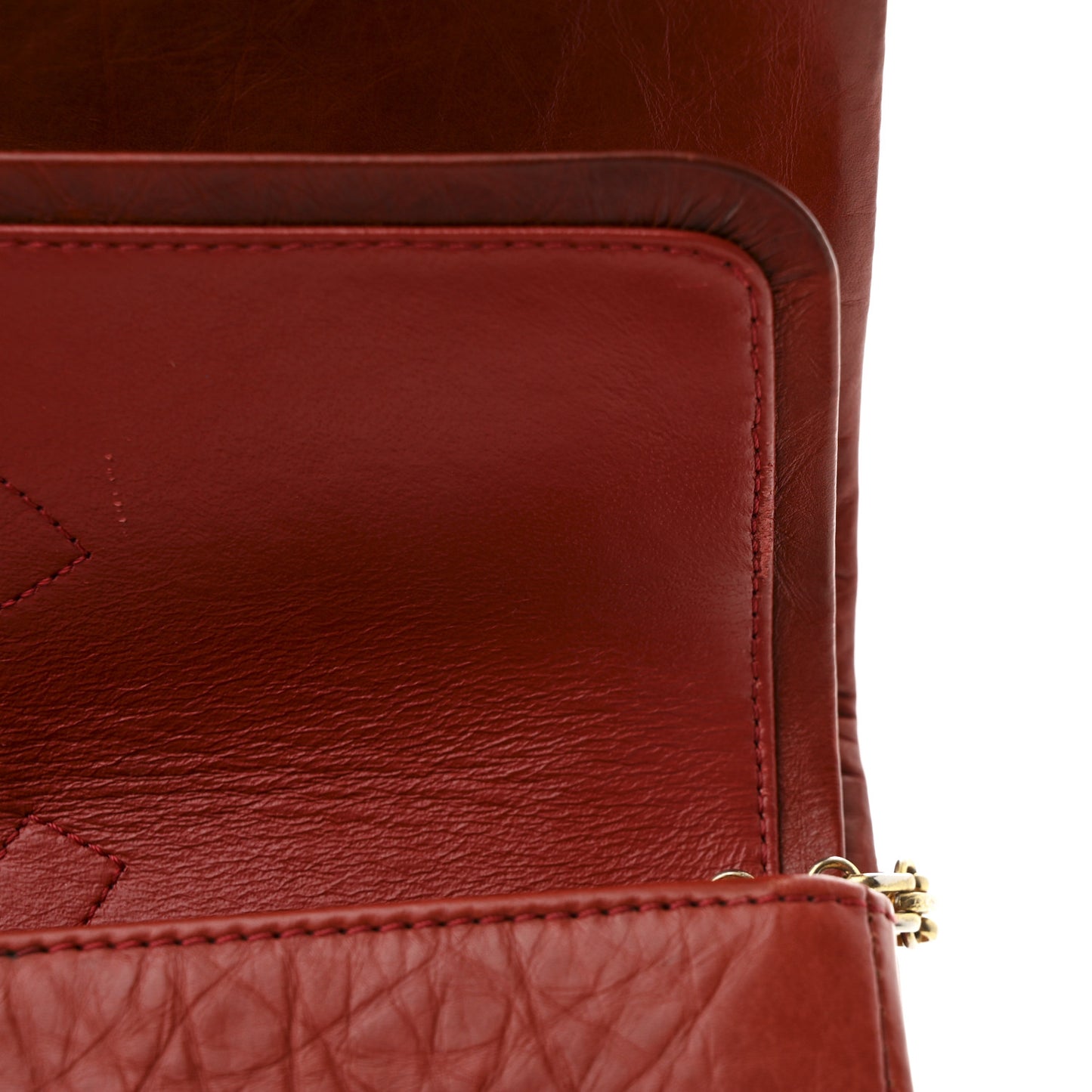 Aged Calfskin Quilted 2.55 Reissue 226 Flap Red