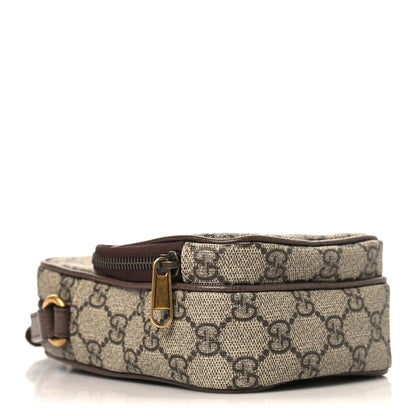 Gucci GG Supreme Monogram Mini Neo Vintage Double Zip Messenger Bag Beige New Acero Crop 4 of 10