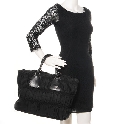 Prada Tessuto Nylon Gaufre Tote Nero Black 2 of 12