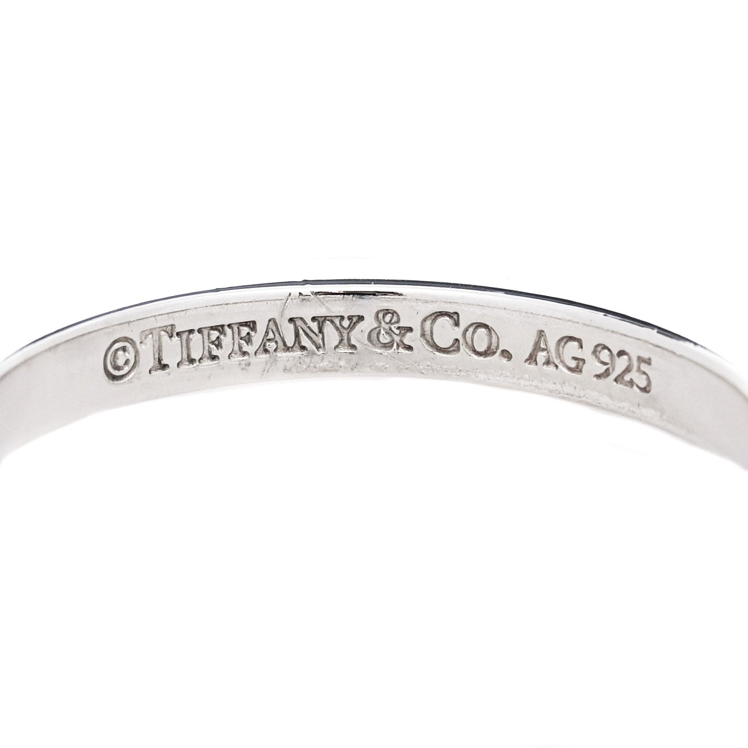 Tiffany Sterling Silver T Square Ring 54 7 7 of 8