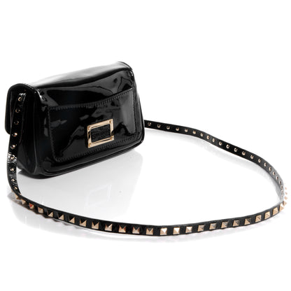 Valentino Garavani Patent Mini Rockstud Crossbody Bag Black 3 of 9