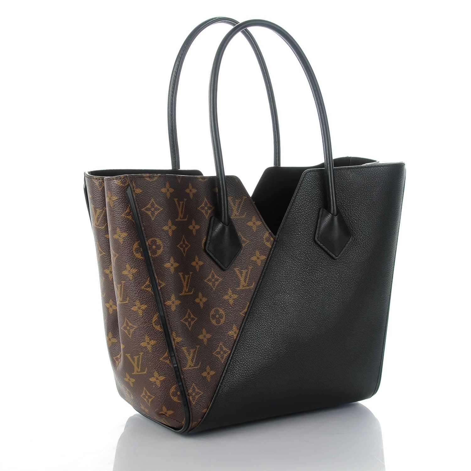 Louis Vuitton Calfskin Monogram Kimono Tote Black 3 of 7
