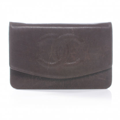 Chanel Calfskin CC Wallet on Chain WOC Brown 1 of 9