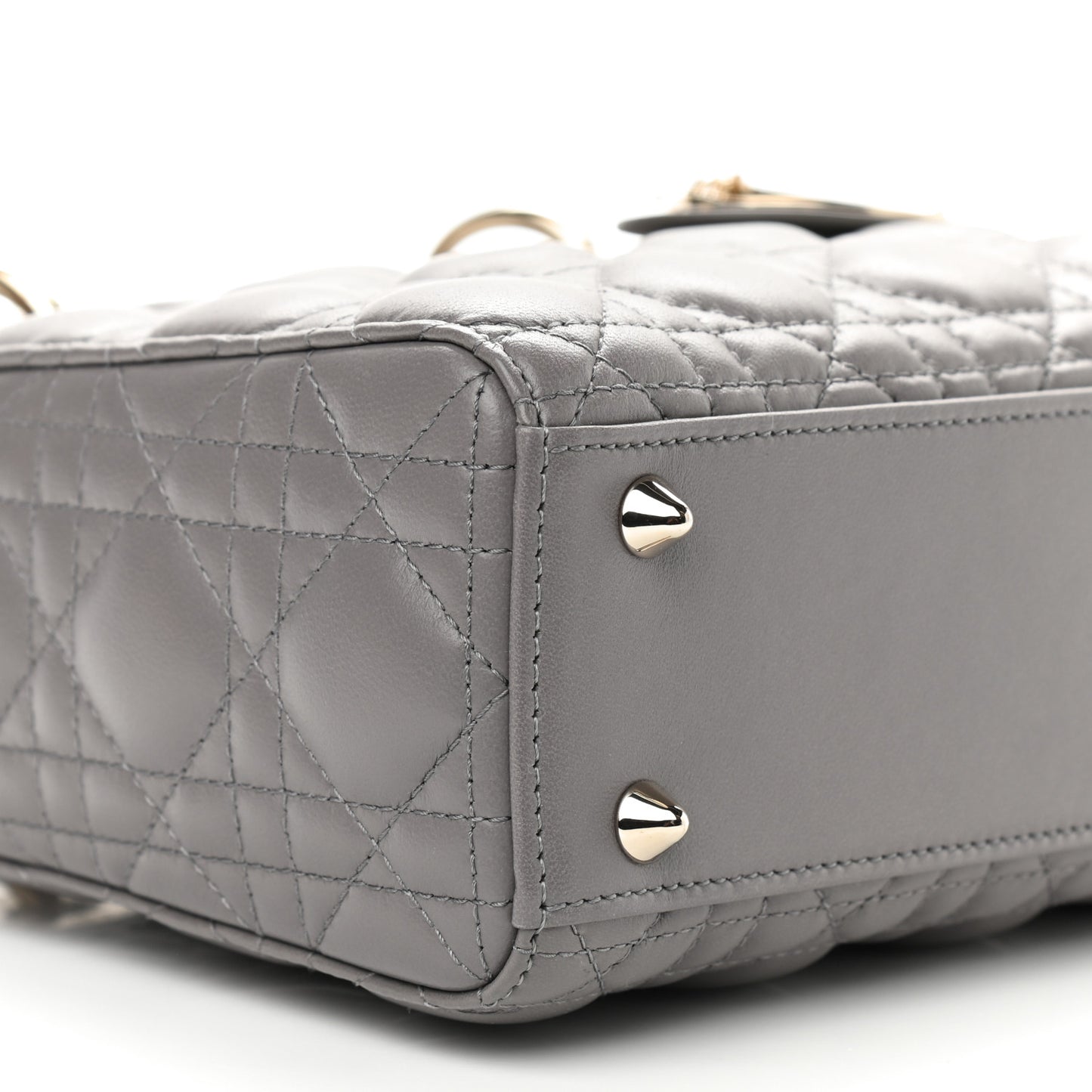 Lambskin Cannage Small My ABCDior Lady Dior Grey