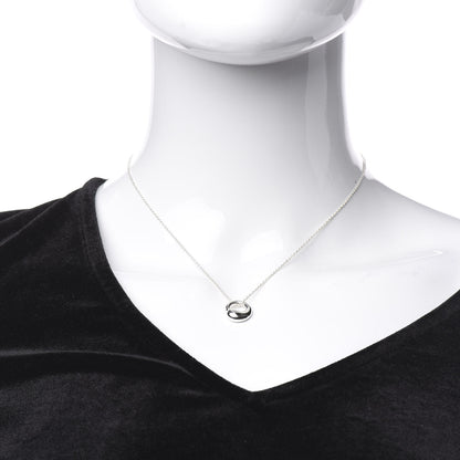 Tiffany Sterling Silver 12mm Elsa Peretti Eternal Circle Pendant Necklace 2 of 8