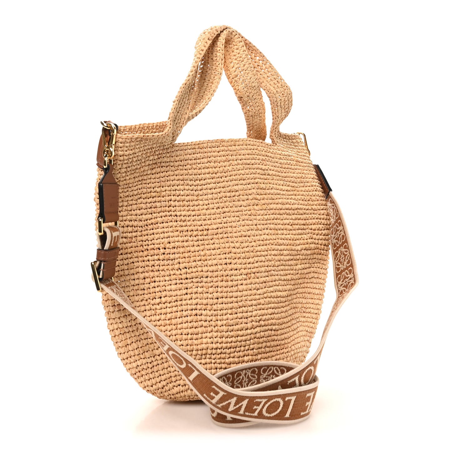 Raffia Mini Slit Tote Bag Natural Tan