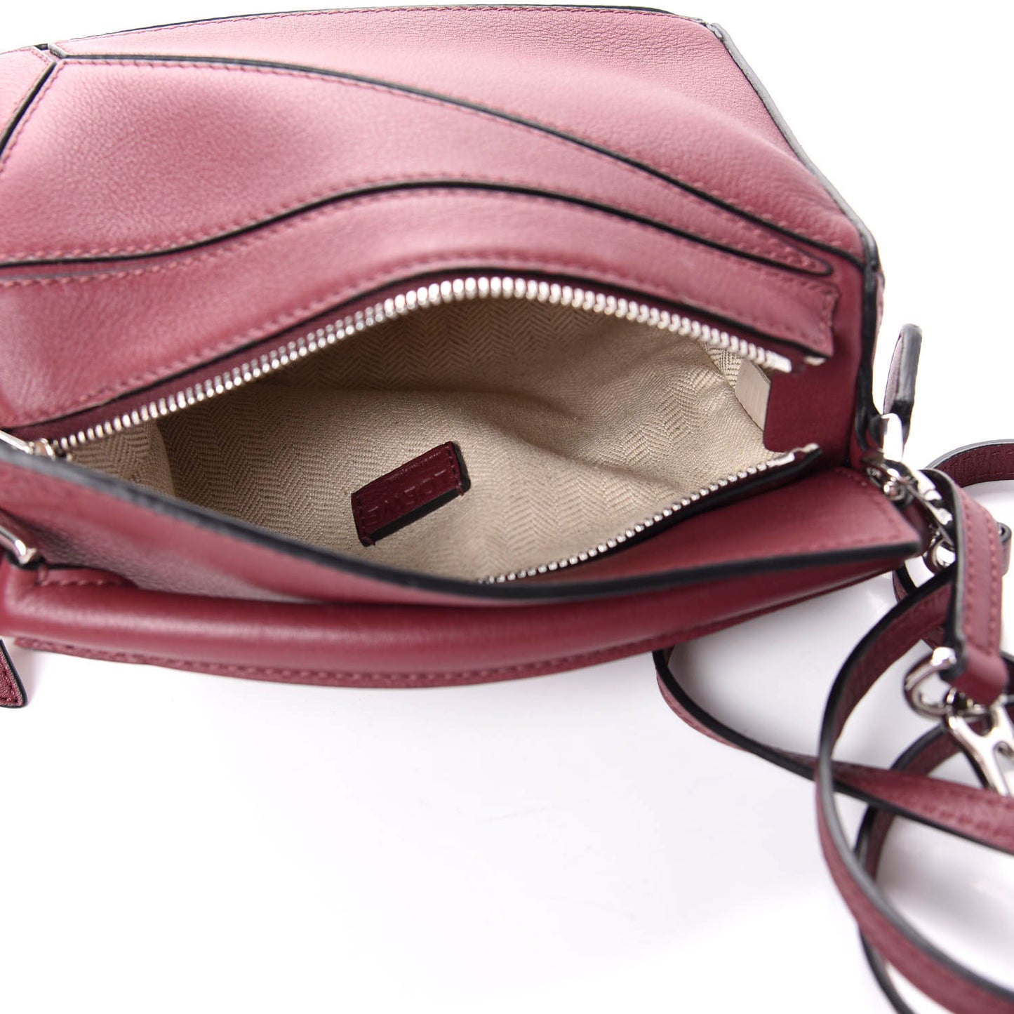 Calfskin Mini Puzzle Bag Wine