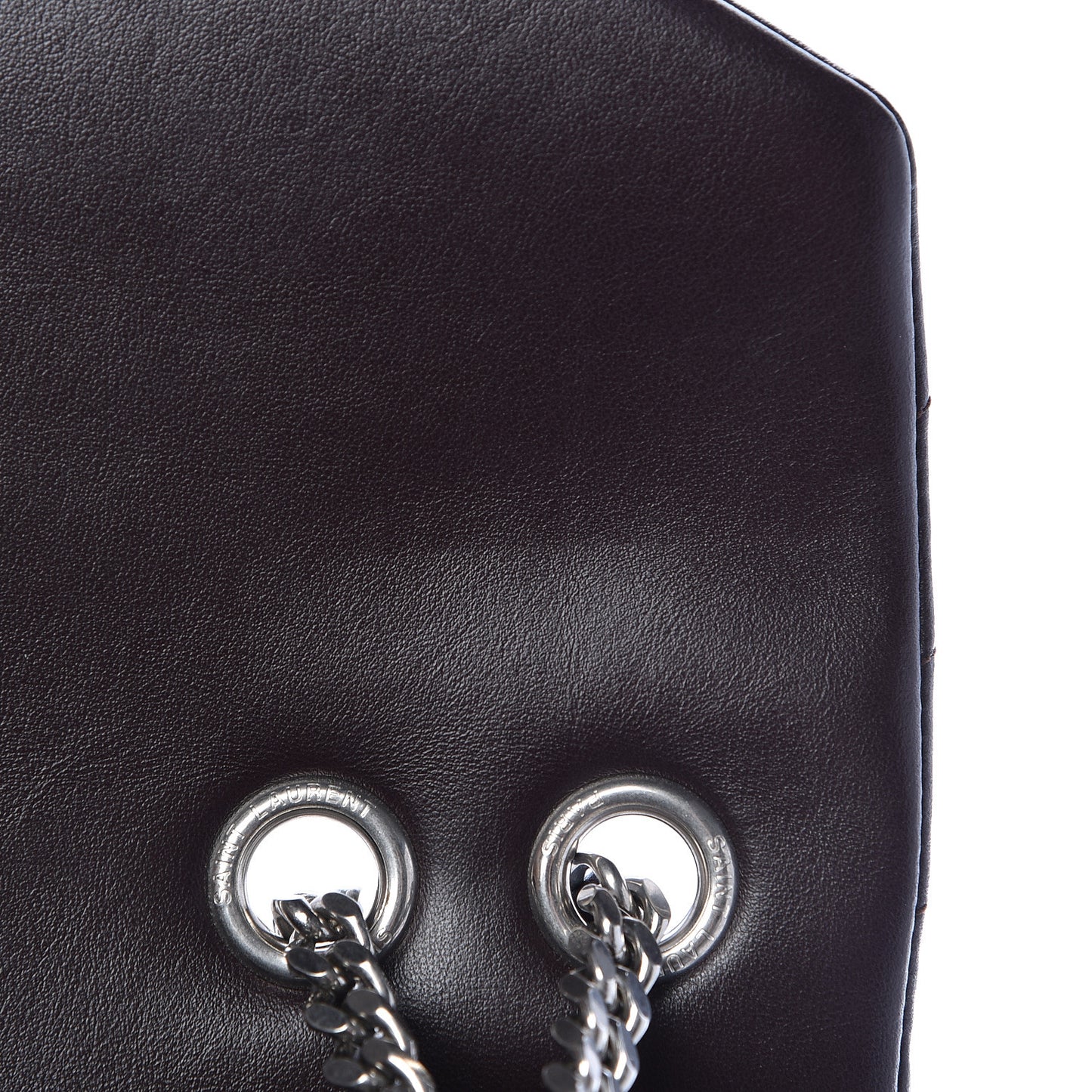 Calfskin Y Quilted Monogram Medium Loulou Chain Satchel Amaranto