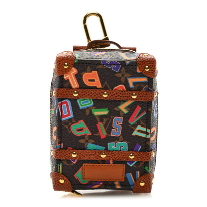 Louis Vuitton X NBA Grained Calfskin Monogram Trunk Backpack Pouch Bag Charm Key Ring Brown Multicolor 1 of 6
