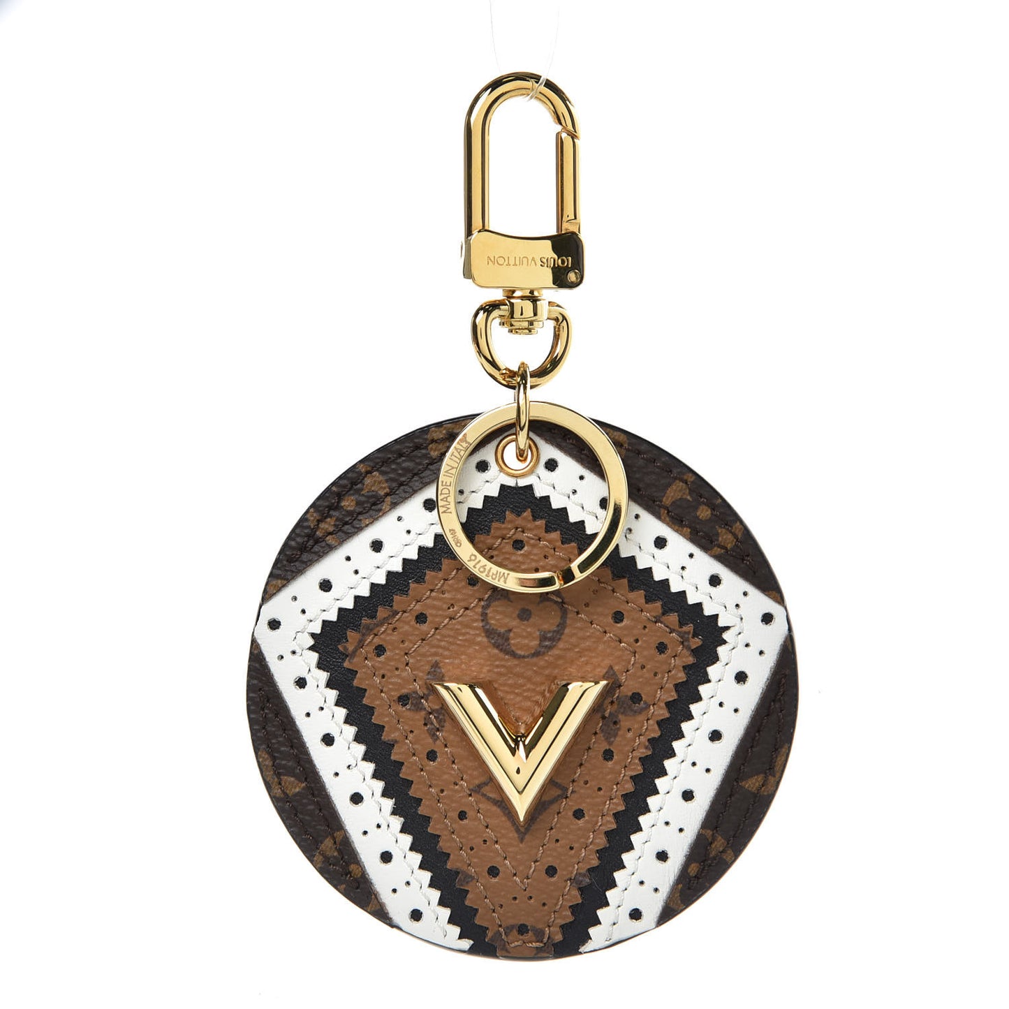 Monogram Brogue V Key Holder Bag Charm