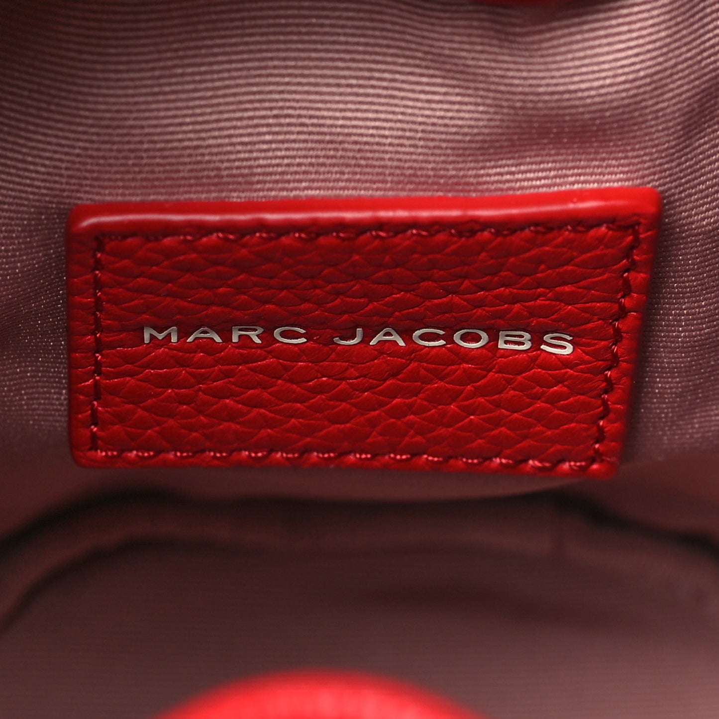 Grained Calfskin The Mini Bucket Bag True Red
