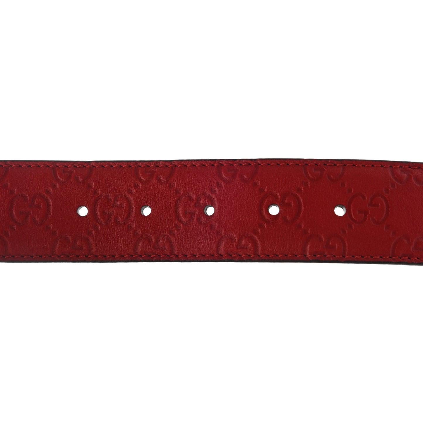 Guccissima Signature Interlocking G 40mm Belt 90 36 Red