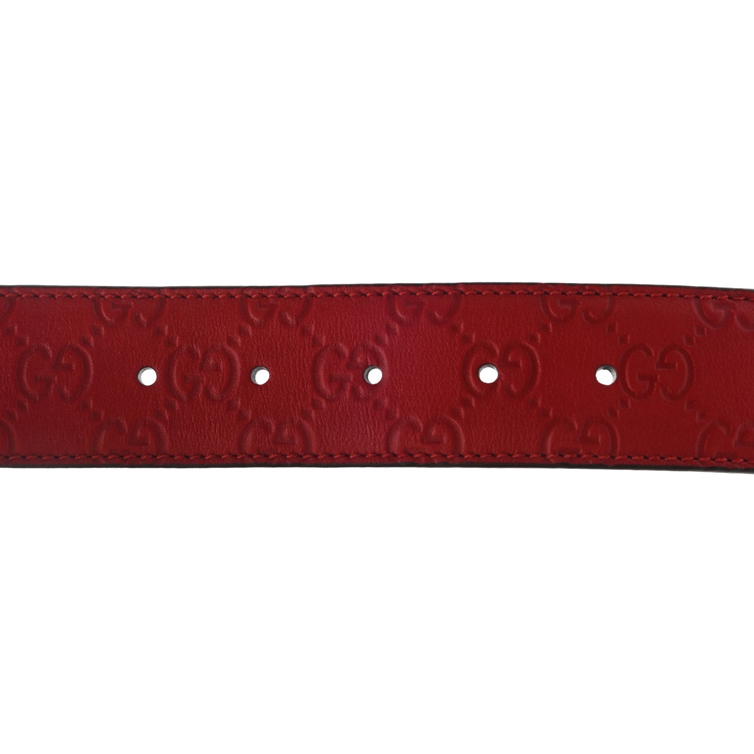 Gucci Guccissima Signature Interlocking G 40mm Belt 90 36 Red 4 of 5