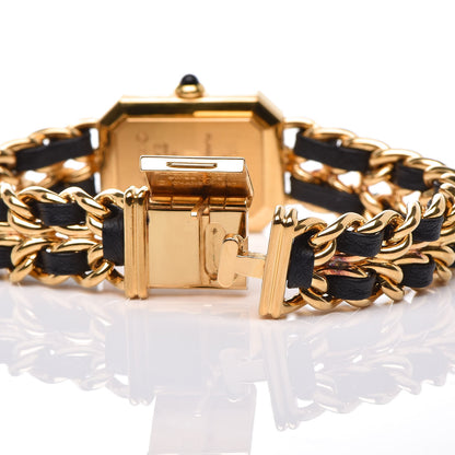 Chanel Stainless Steel Lambskin 20mm Chain Premiere Quartz Watch Gold L 6 of 6