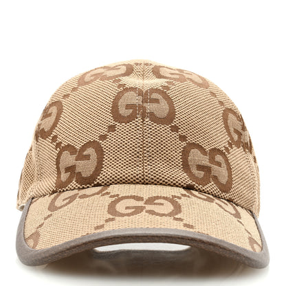Gucci Monogram Jumbo GG Baseball Hat M 57 Camel Ebony 3 of 8
