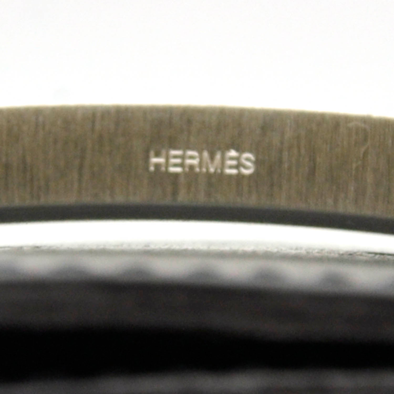 Hermes Mens Leather Reversible H Belt 105 Noir Chocolate 4 of 5