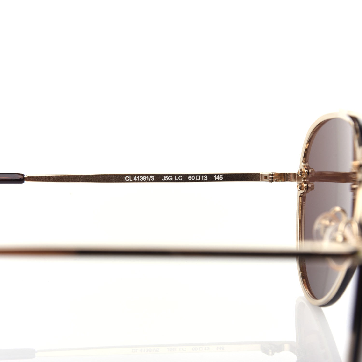 Celine Mirror Aviator Sunglasses CL 41391/S Gold Tortoise 6 of 7