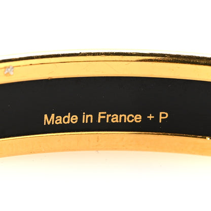 Hermes Enamel Printed Narrow Caleche Bracelet 70 Orange 5 of 7