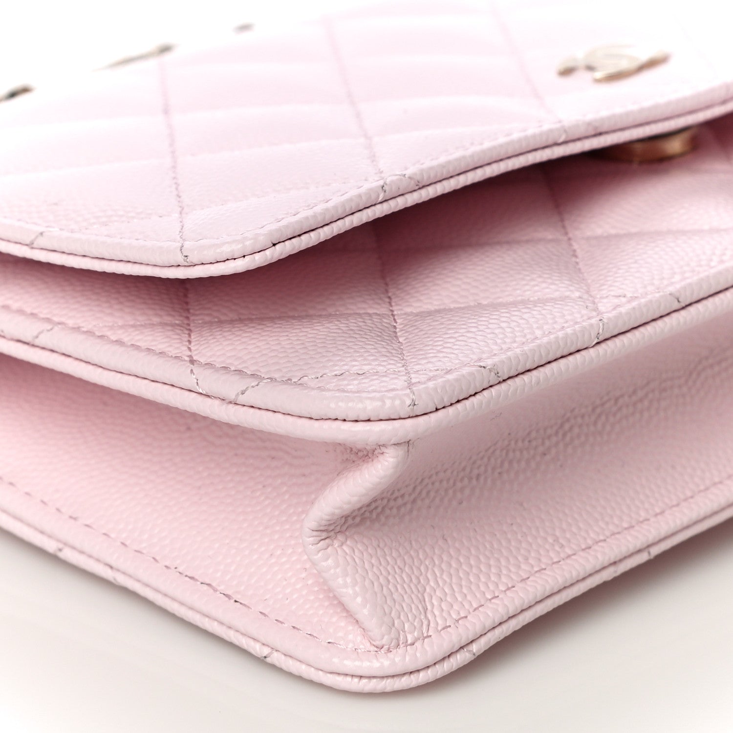 Chanel Caviar Quilted Wallet On Chain WOC Light Pink 10 of 11