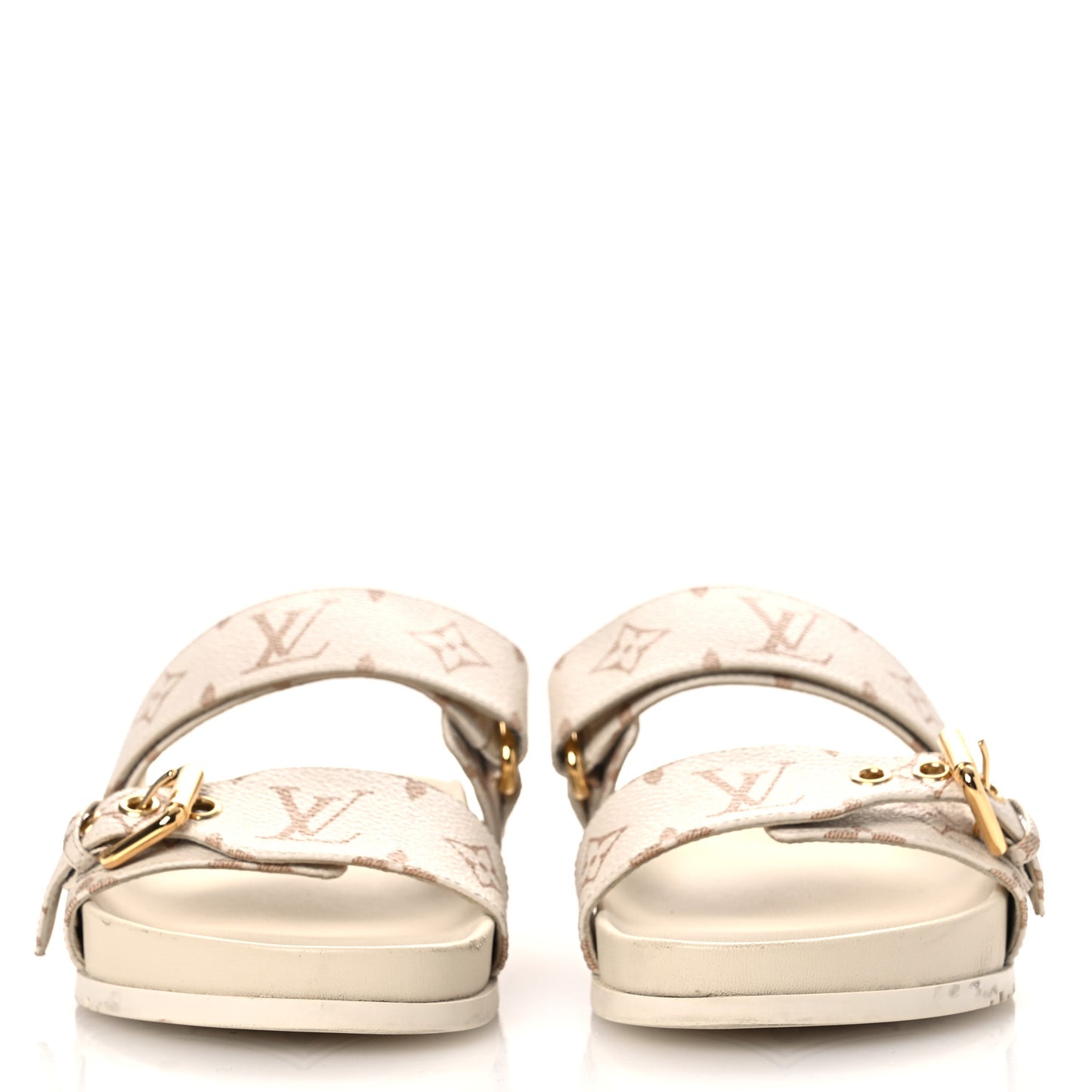 Monogram Bom Dia Flat Comfort Mule 38 Beige