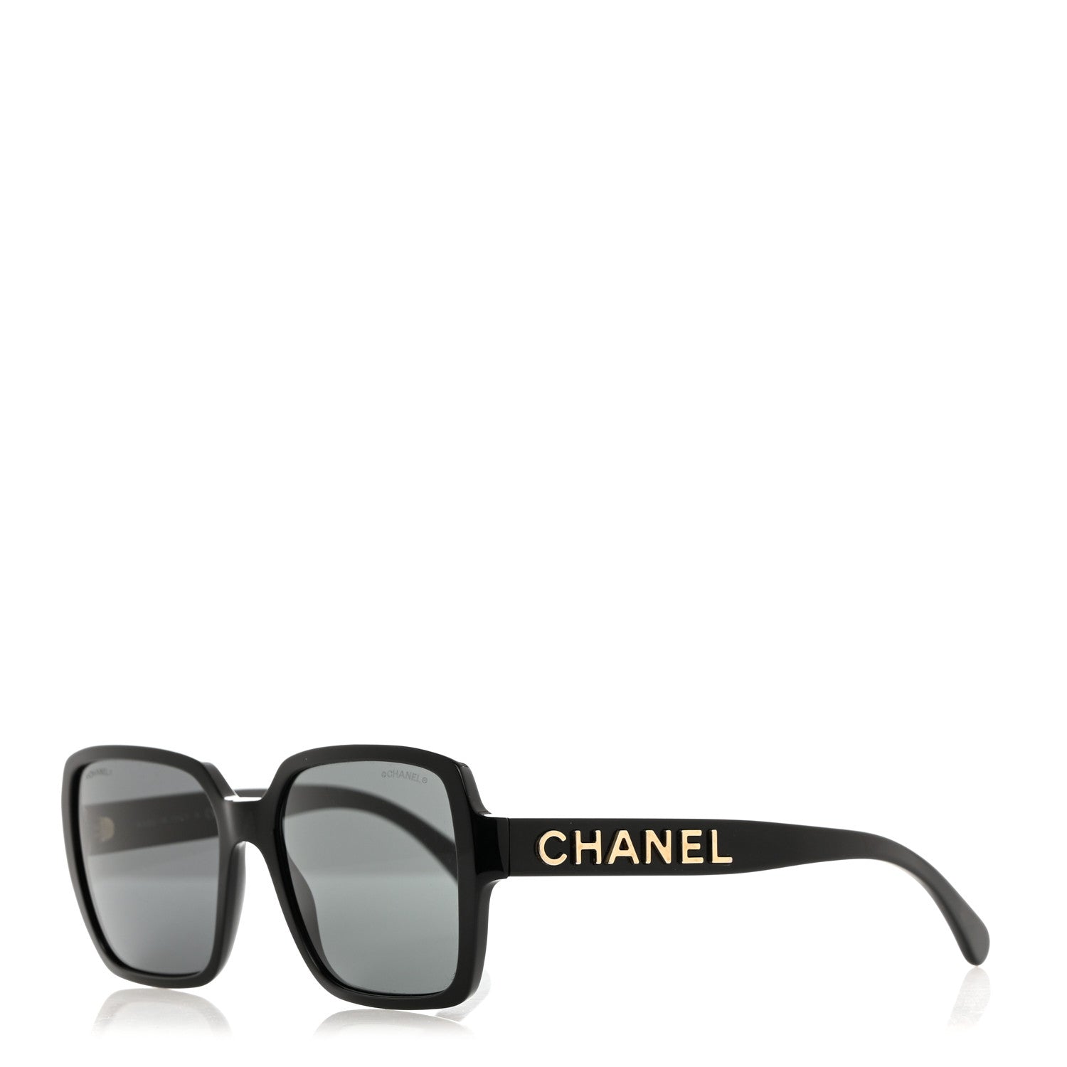 Chanel Acetate Square Sunglasses 5408 Black 1 of 8
