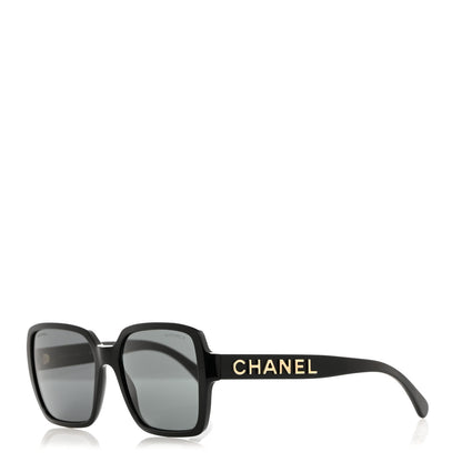 Chanel Acetate Square Sunglasses 5408 Black 1 of 8