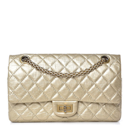 Chanel Metallic Aged Calfskin Quilted 2.55 Reissue 225 Flap Gold 1 of 14