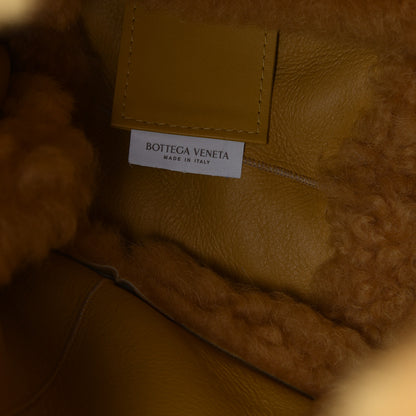 Bottega Veneta Shearling Intrecciato The Chain Tote Curry 6 of 8
