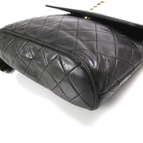 Chanel Vintage Lambskin Cross Body Flap Bag Black 5 of 13