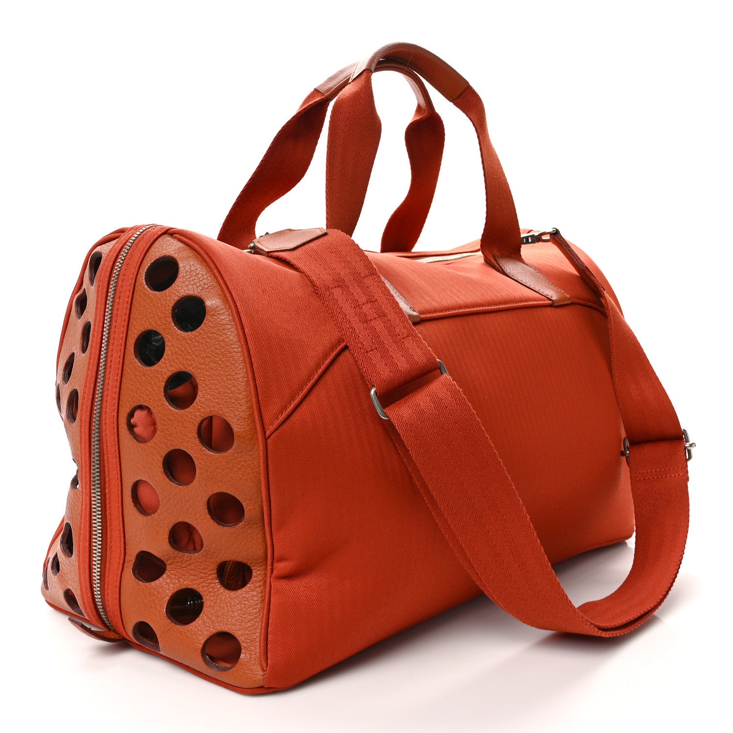 Hermes Buffle Toile Sac A Chien TouTou Brique Potiron 3 of 16