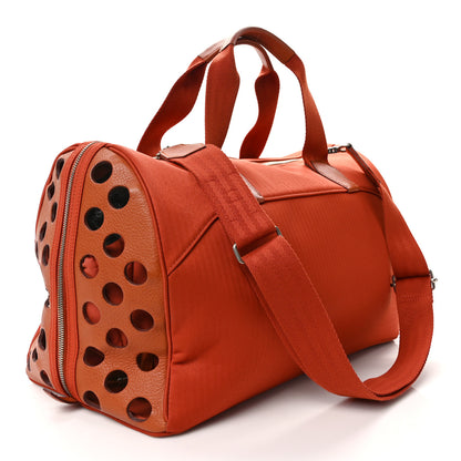 Hermes Buffle Toile Sac A Chien TouTou Brique Potiron 3 of 16