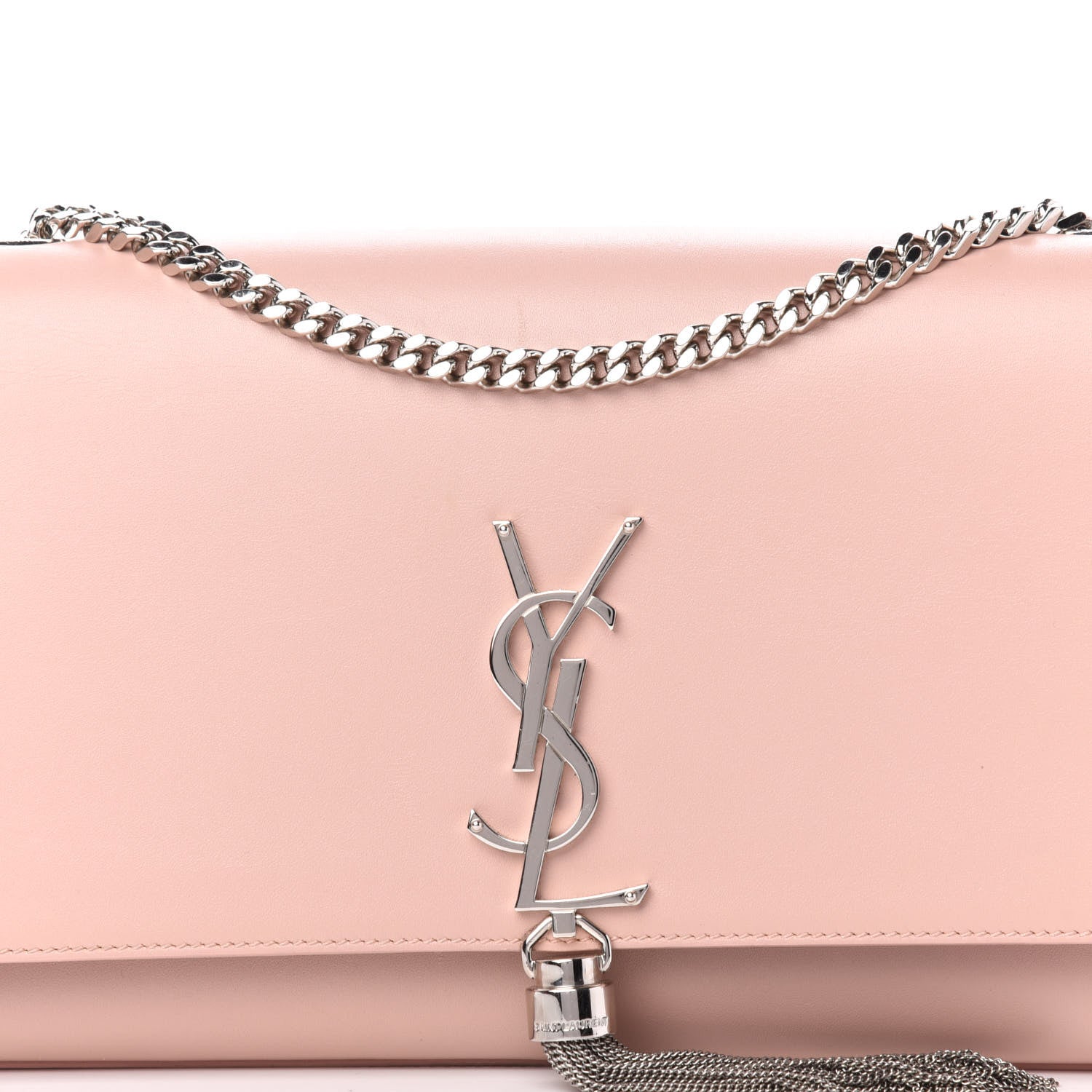 Saint Laurent Smooth Calfskin Medium Classic Monogram Kate Tassel Satchel Pale Blush 11 of 11