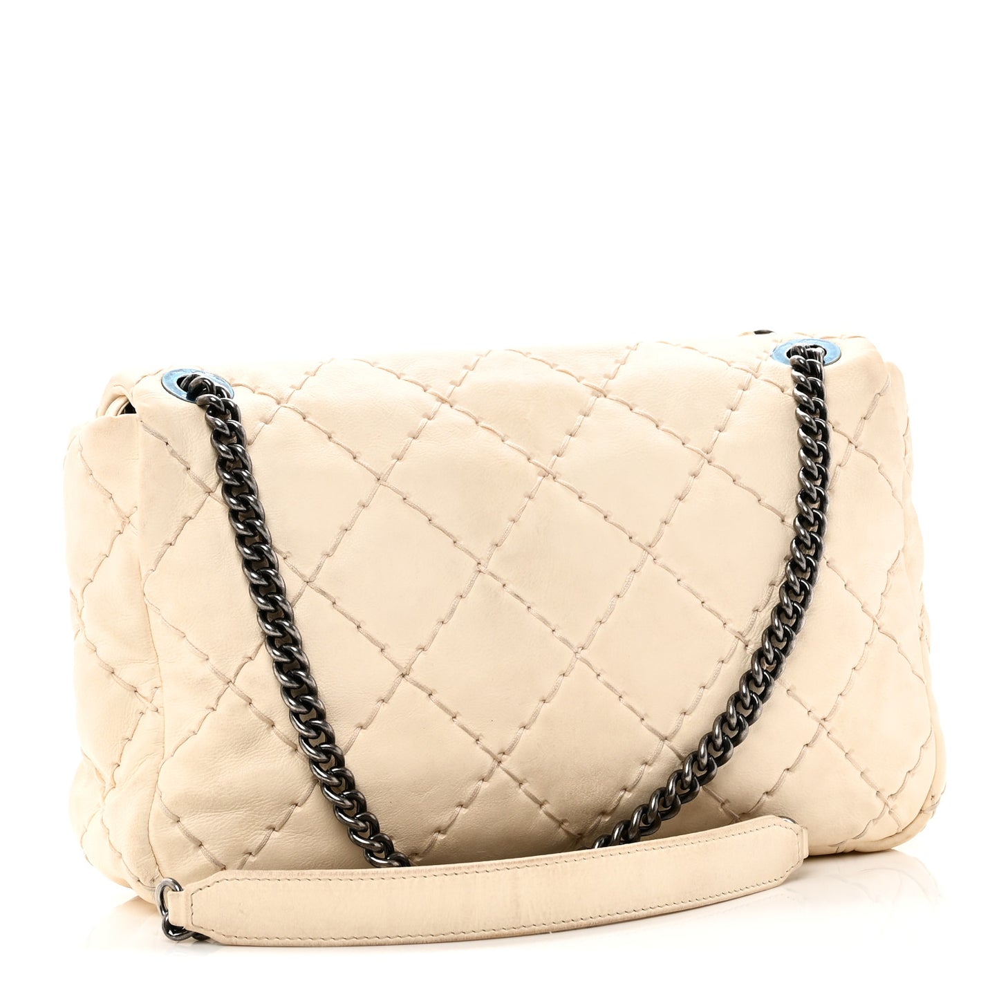 Calfskin Ultimate Stitch Flap White