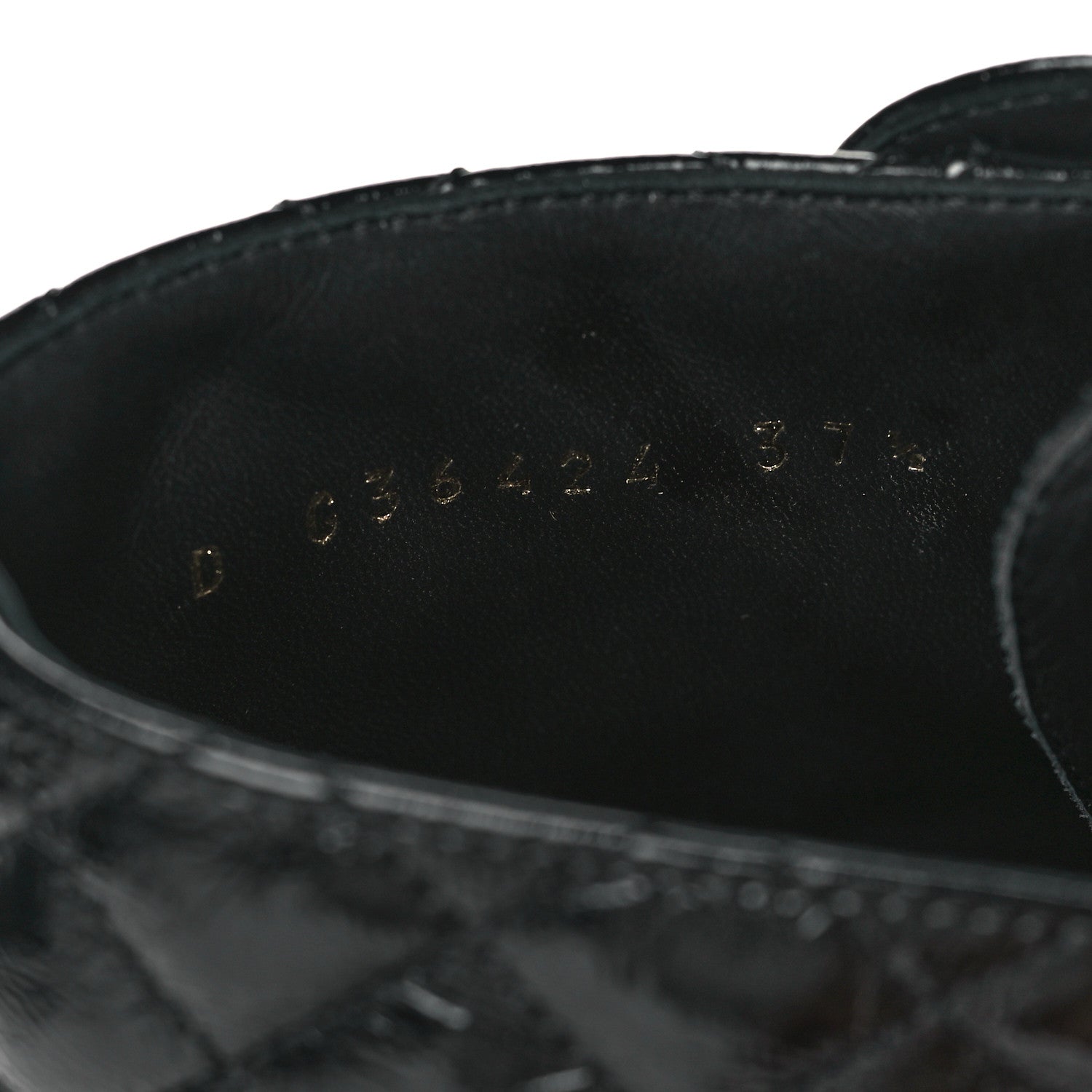 Chanel Shiny Calfskin Quilted Lace Up Combat Boots 37.5 Black 8 of 9