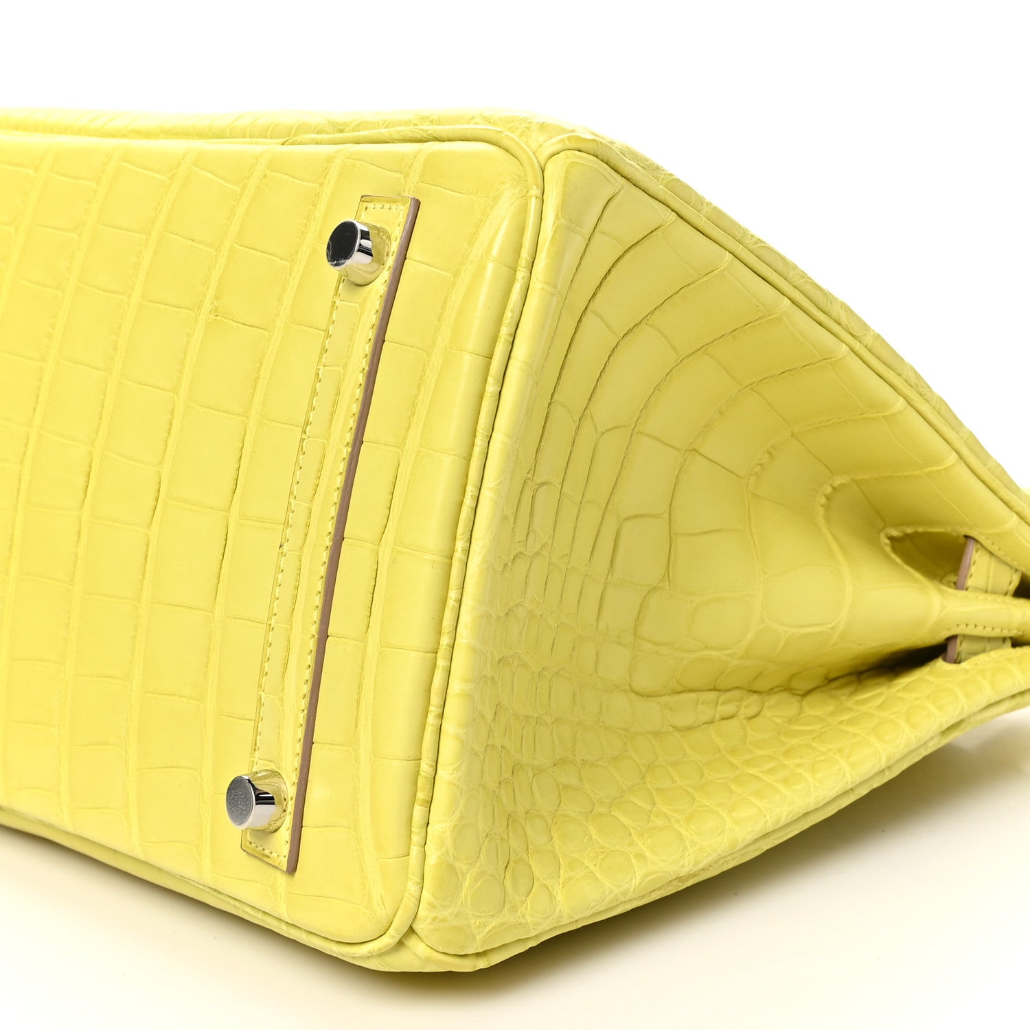 Hermes Matte Alligator Birkin 30 Lime 10 of 11