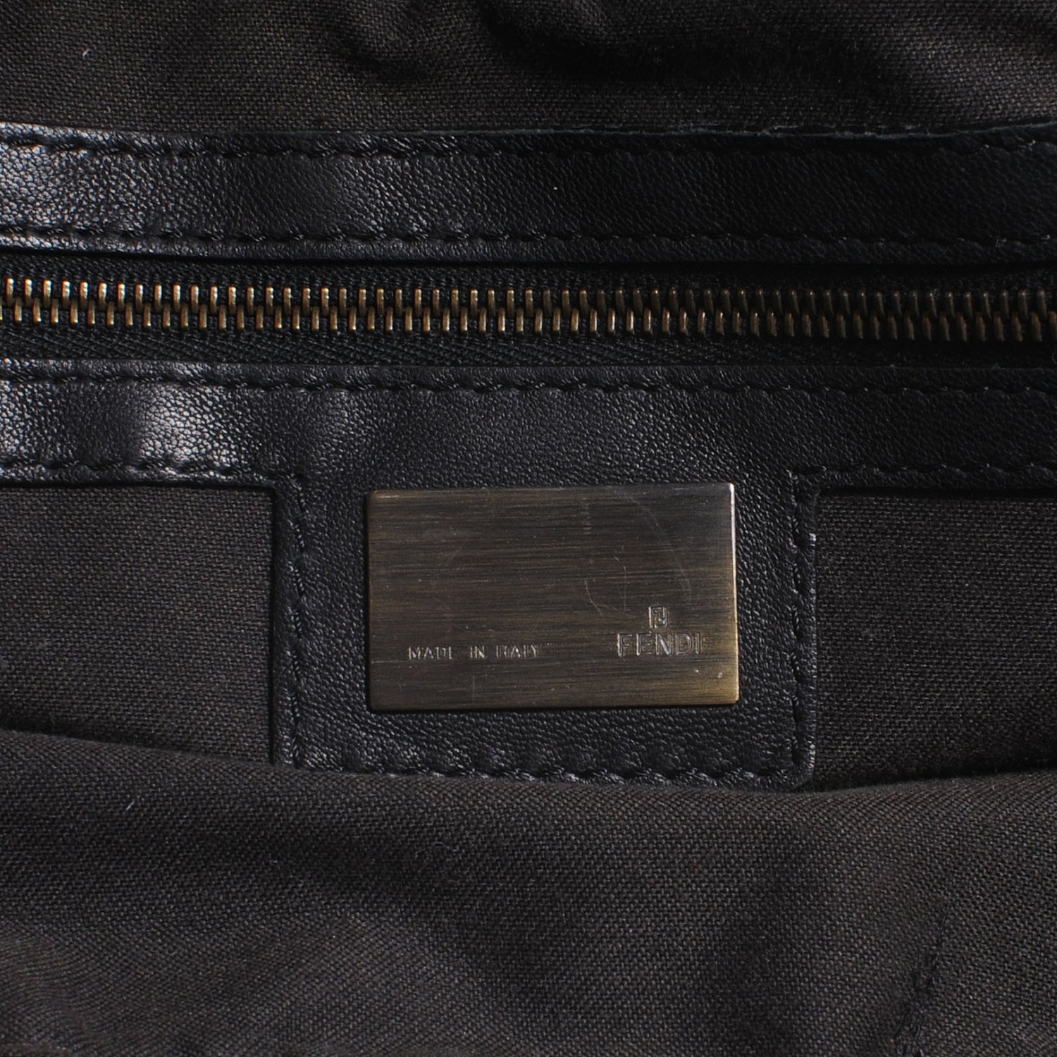 Fendi Bubble Calfskin Large Chef Shopper Tote Black 6 of 9