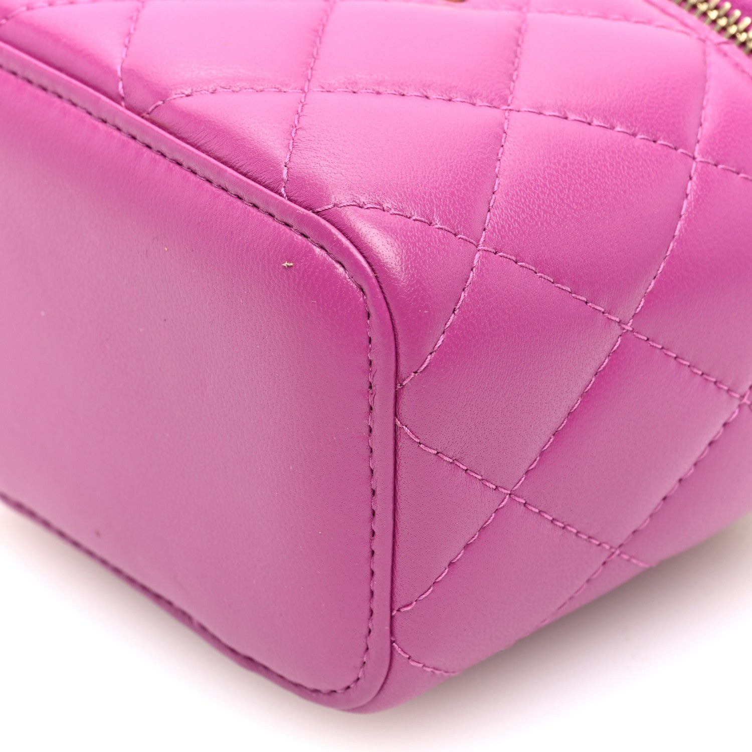 Chanel Lambskin Quilted Pearl Crush Mini Vanity Case With Chain  Purple 10 of 10