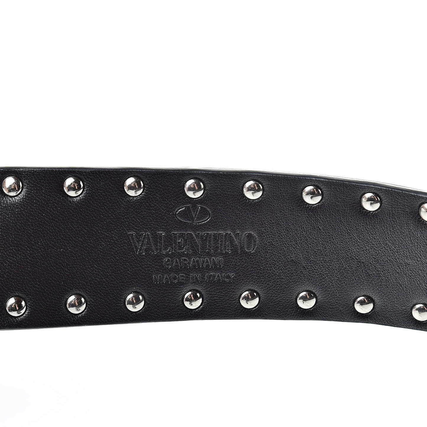 Lambskin Free Rockstud Spike Shoulder Strap Black