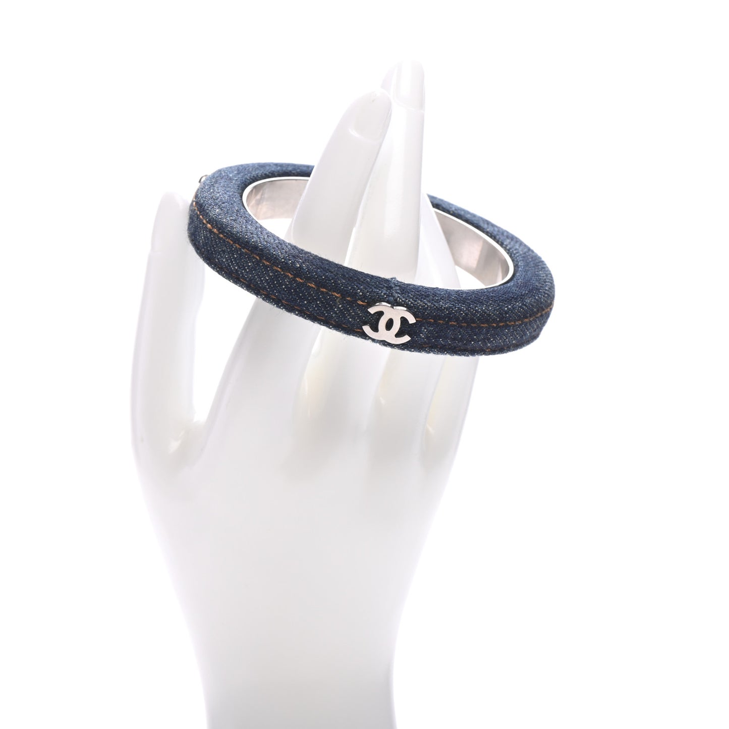 Denim CC Narrow Bangle M Blue